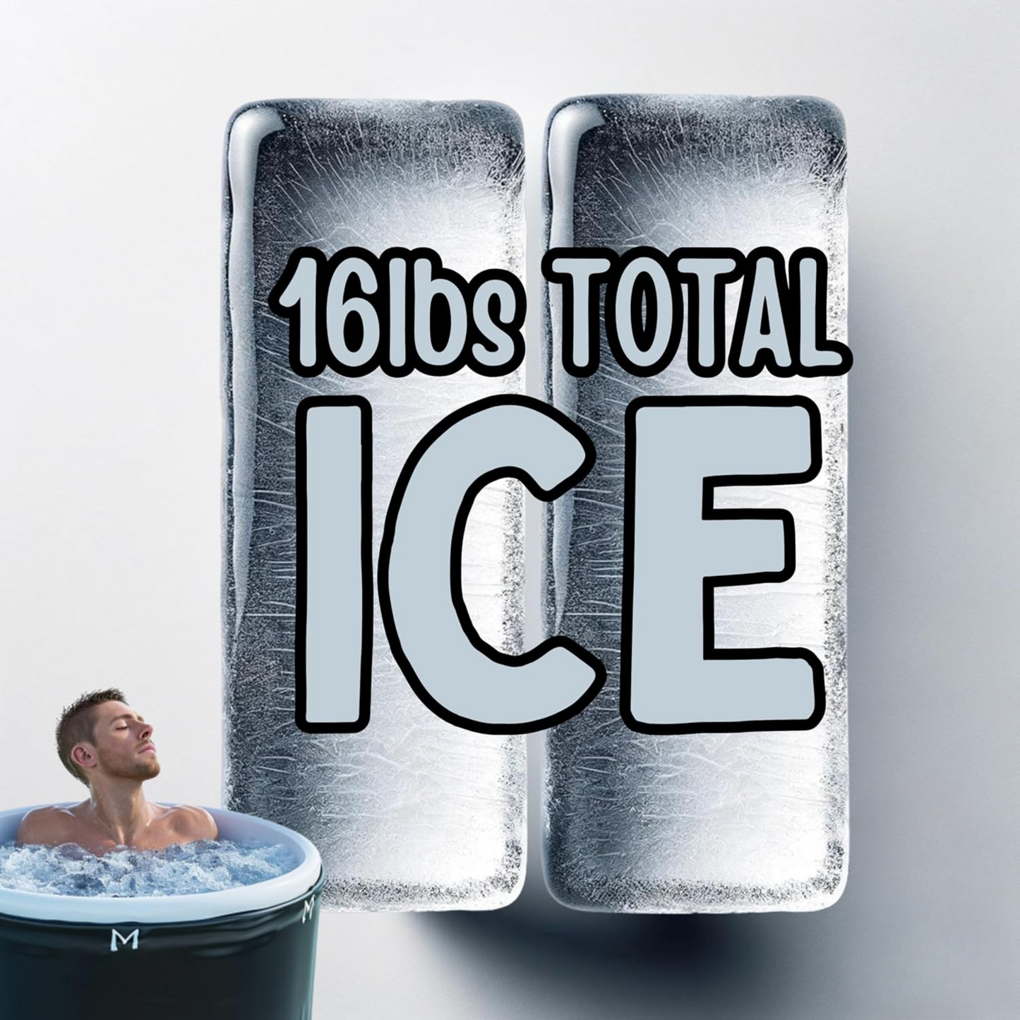 Icee Plunge™ Extra-Large Collapsible Silicone Ice Block Molds with Lids